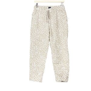 J. Crew Linen Cotton Leopard Drawstring Pant Size 4